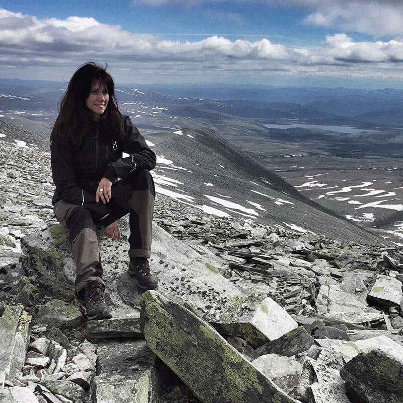 Rafaella Turander on mountain top
